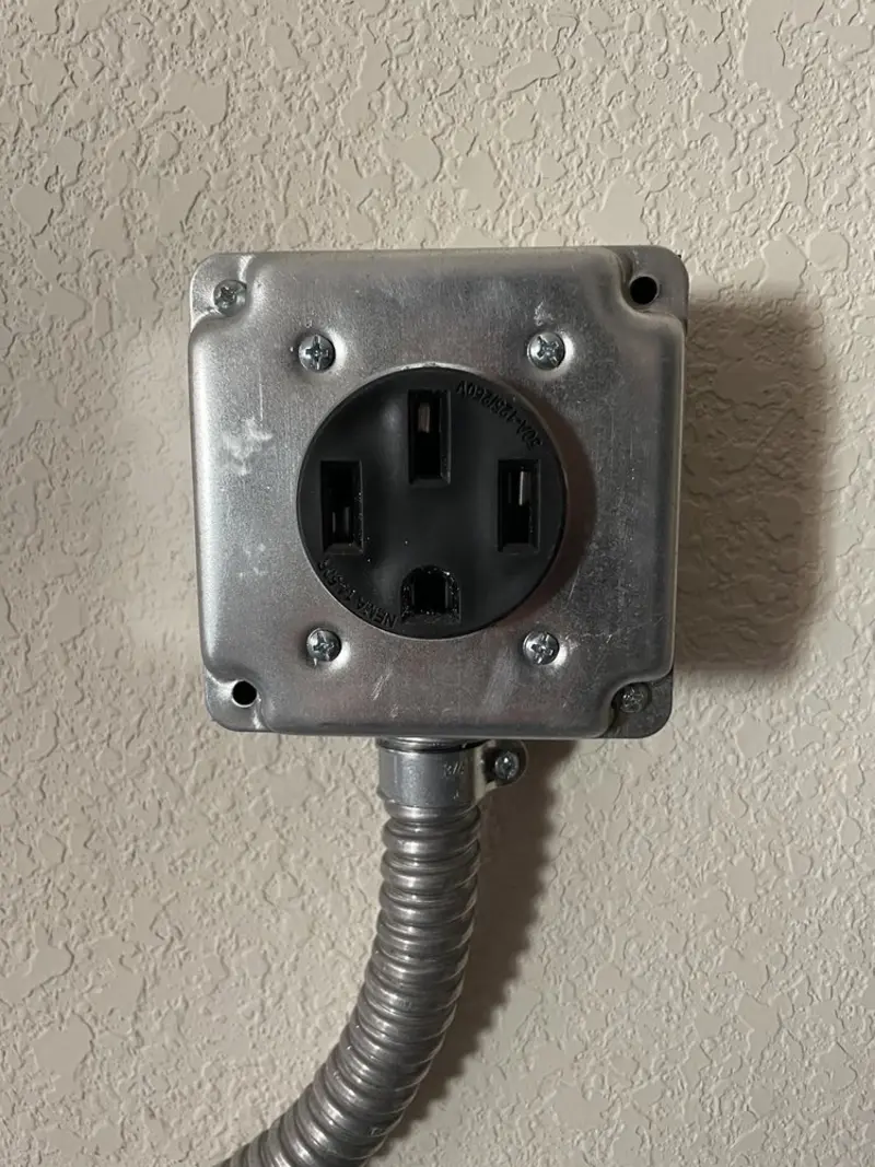 NEMA 14-50 outlet installed for Smart Home Electrical in Grantville